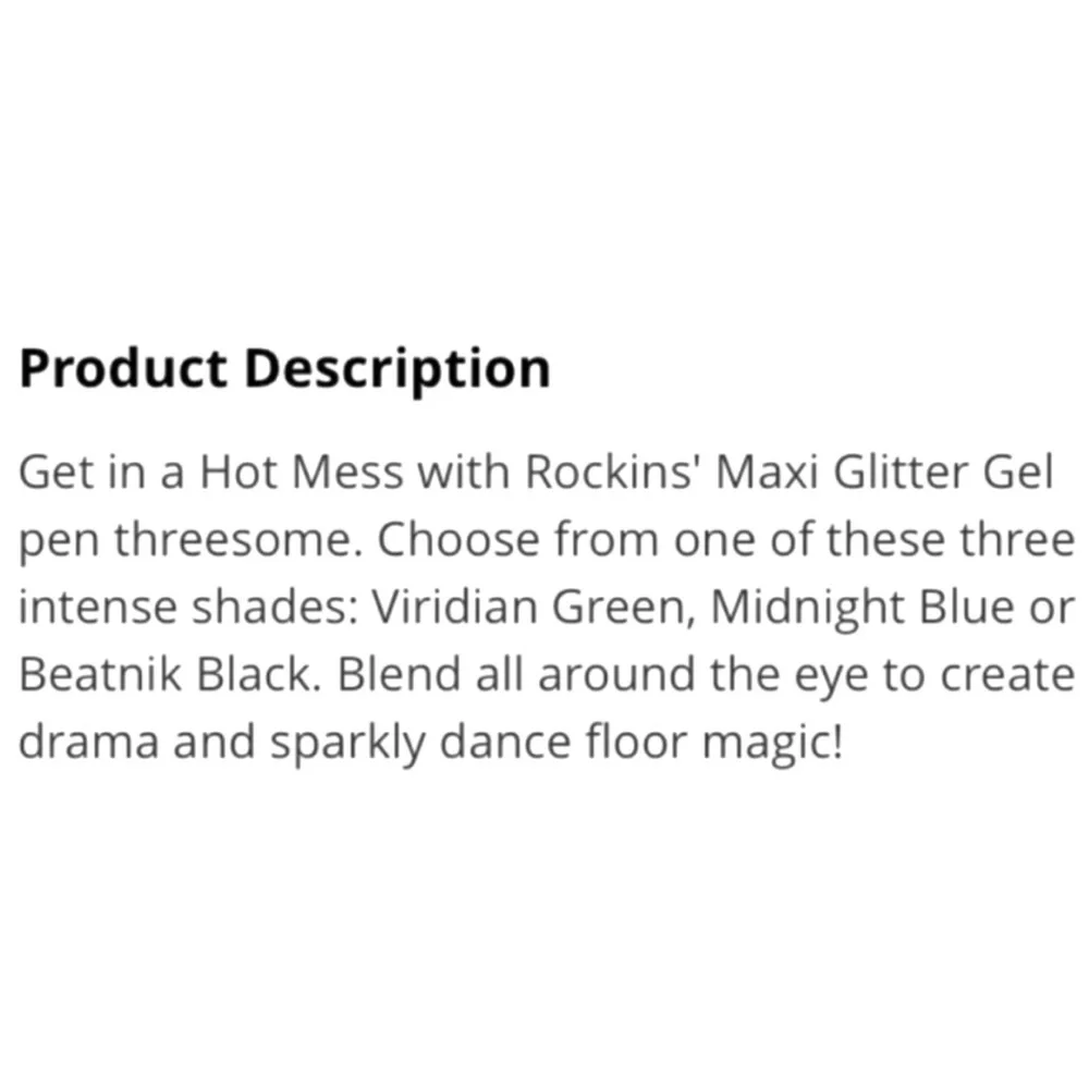 NEW Rockins Hot Mess Glitter Gel Pens Set NIB